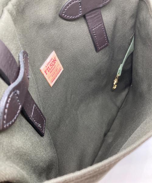 FILSON（フィルソン）FILSON (フィルソン) RUGGED TWILL TOTE BAG WITH ZIPPER カーキの古着・服飾アイテム