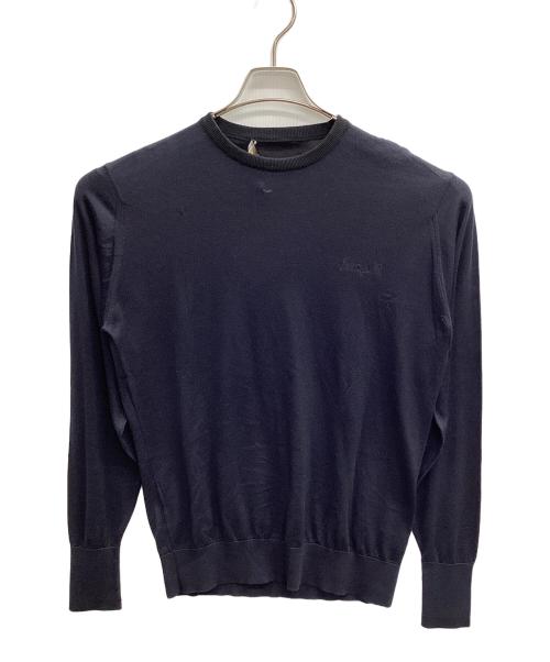 JOHN SMEDLEY（ジョンスメドレー）JOHN SMEDLEY (ジョンスメドレー) SEQUEL (シークエル) FRAGMENT DESIGN (フラグメントデザイン) FRGMT JS LH-S ネイビー×ブラック サイズ:Mの古着・服飾アイテム