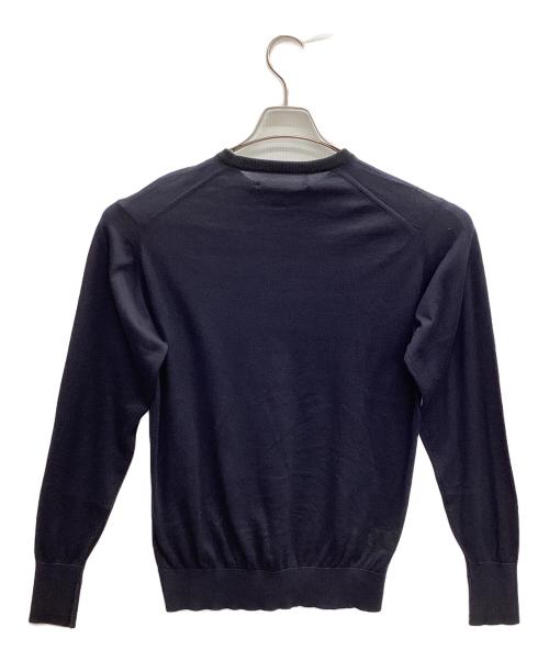 JOHN SMEDLEY（ジョンスメドレー）JOHN SMEDLEY (ジョンスメドレー) SEQUEL (シークエル) FRAGMENT DESIGN (フラグメントデザイン) FRGMT JS LH-S ネイビー×ブラック サイズ:Mの古着・服飾アイテム