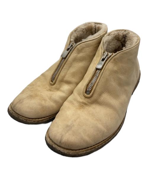 GUIDI（グイディ）GUIDI (グイディ) ショートムートンブーツ アイボリー サイズ:SIZE 42の古着・服飾アイテム