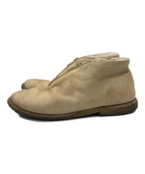 GUIDI（グイディ）GUIDI (グイディ) ショートムートンブーツ アイボリー サイズ:SIZE 42の古着・服飾アイテム