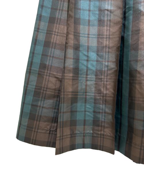DRAWER（ドゥロワー）DRAWER 23AW/タータンチェックシルクロングスカート/Tartan Check Silk Long Skirt Plaid Pattern Maxi Skirt Lightweight Elegant Style サイズ:36の古着・服飾アイテム