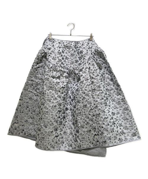 CECILIE BAHNSEN（セシリーバンセン）CECILIE BAHNSEN (セシリーバンセン) Lilly プリント スカート グレー サイズ:UK 10の古着・服飾アイテム