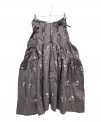 CECILIE BAHNSENセシリーバンセン）の古着「Lilly Skirt/リリィ スカート/6524-343-1498」｜ブラウン