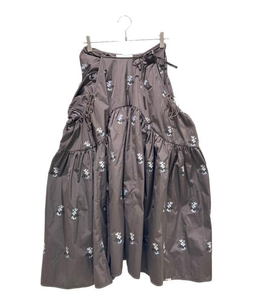 CECILIE BAHNSEN（セシリーバンセン）CECILIE BAHNSEN (セシリーバンセン) Lilly Skirt/リリィ スカート/6524-343-1498 ブラウン サイズ:UK8/US4の古着・服飾アイテム