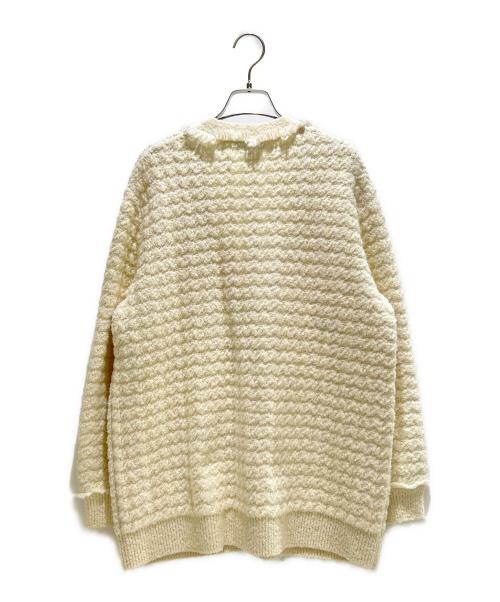 DRAWER（ドゥロワー）DRAWER (ドゥロワー) 7Gジャガード フリンジ ニット カーディガン アイボリー サイズ:2の古着・服飾アイテム