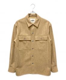 JIL SANDER+（ジルサンダープラス）の古着「WOOL FLANNEL SHIRT JACKET」｜ベージュ