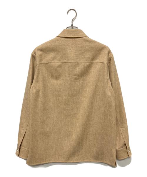 JIL SANDER+（ジルサンダープラス）JIL SANDER+ (ジルサンダープラス) WOOL FLANNEL SHIRT JACKET ベージュ サイズ:46の古着・服飾アイテム