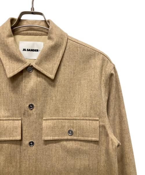 JIL SANDER+（ジルサンダープラス）JIL SANDER+ (ジルサンダープラス) WOOL FLANNEL SHIRT JACKET ベージュ サイズ:46の古着・服飾アイテム