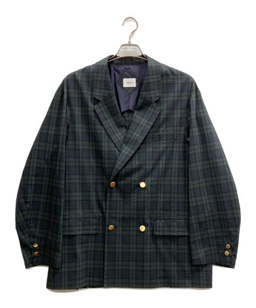 UNFOLK（アンフォーク）UNFOLK (アンフォーク) 4B Seersucker double blazer グリーン サイズ:2の古着・服飾アイテム