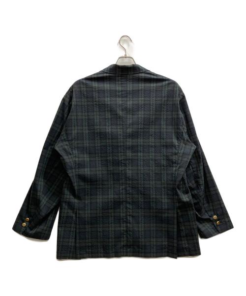 UNFOLK（アンフォーク）UNFOLK (アンフォーク) 4B Seersucker double blazer グリーン サイズ:2の古着・服飾アイテム