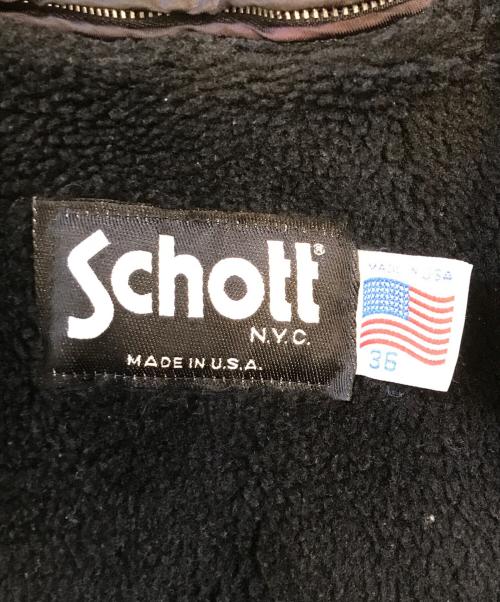 Schott（ショット）Schott (ショット) シングルライダースジャケット ブラック サイズ:36の古着・服飾アイテム
