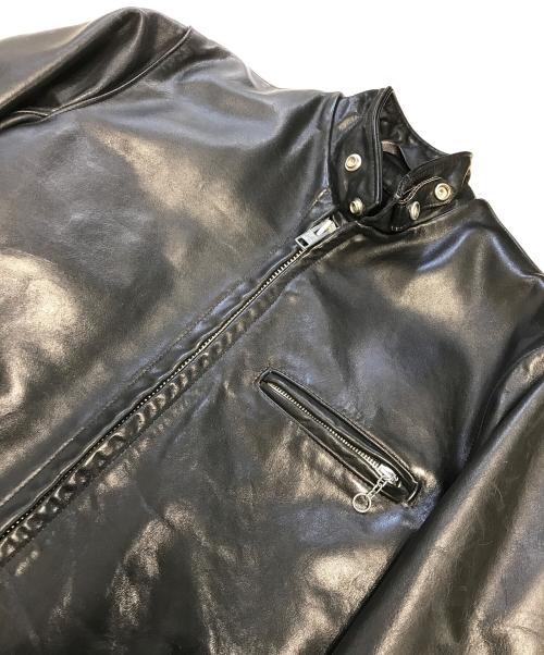 Schott（ショット）Schott (ショット) シングルライダースジャケット ブラック サイズ:36の古着・服飾アイテム