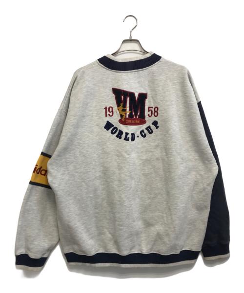 adidas（アディダス）adidas (アディダス) 80ｓヴィンテージスウェット グレー×ネイビー サイズ:XLの古着・服飾アイテム