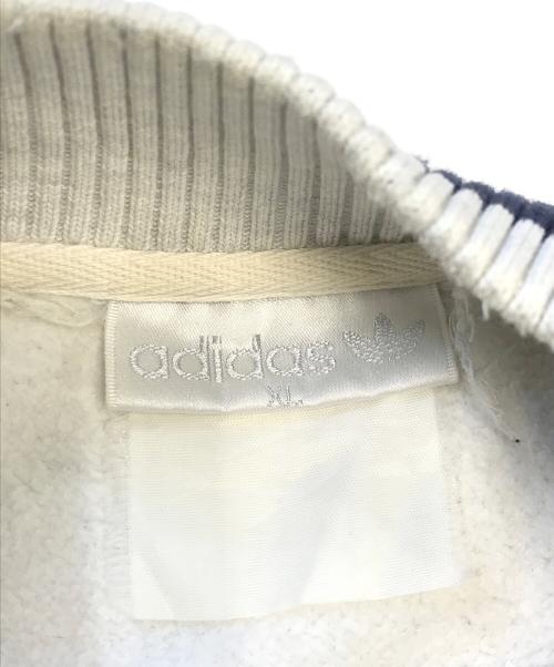 adidas（アディダス）adidas (アディダス) 80ｓヴィンテージスウェット グレー×ネイビー サイズ:XLの古着・服飾アイテム
