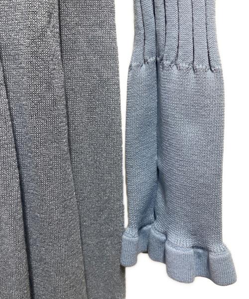 furfur（ファーファー）furfur (ファーファー) フショルレイヤードニットワンピース ブルー サイズ:ＦＲＥＥの古着・服飾アイテム