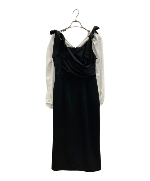 HER LIP TO（ハーリップトゥ）HER LIP TO (ハーリップトゥ) Faubourg Shoulder Ribbon Dress ブラック サイズ:Sの古着・服飾アイテム