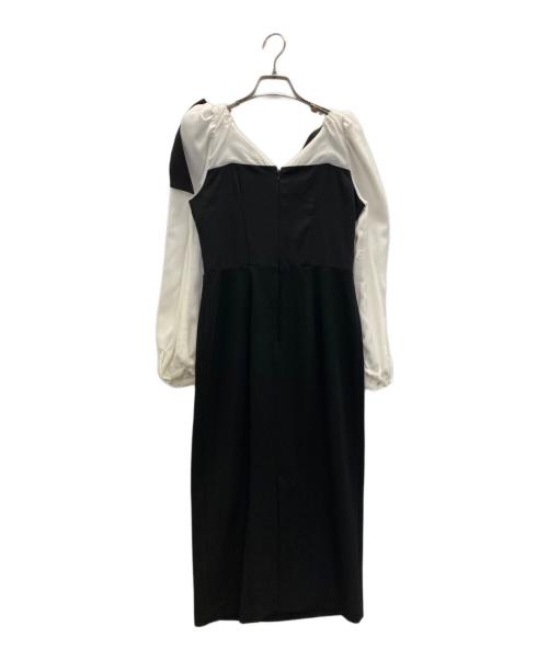 HER LIP TO（ハーリップトゥ）HER LIP TO (ハーリップトゥ) Faubourg Shoulder Ribbon Dress ブラック サイズ:Sの古着・服飾アイテム