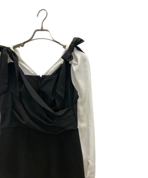 HER LIP TO（ハーリップトゥ）HER LIP TO (ハーリップトゥ) Faubourg Shoulder Ribbon Dress ブラック サイズ:Sの古着・服飾アイテム