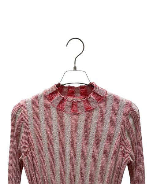 CELINE（セリーヌ）CELINE (セリーヌ) ロングテールハイネックリブニット ピンク サイズ:XSの古着・服飾アイテム