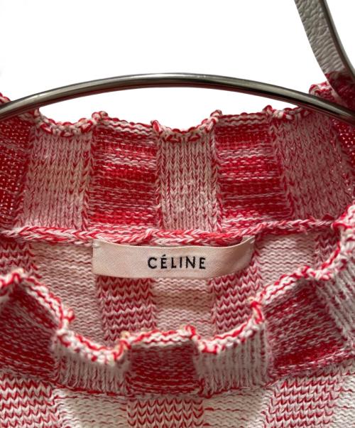 CELINE（セリーヌ）CELINE (セリーヌ) ロングテールハイネックリブニット ピンク サイズ:XSの古着・服飾アイテム