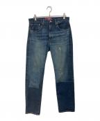 JUNYA WATANABE MAN×LEVI'Sジュンヤワタナベマン×リーバイス）の古着「Wネーム綿デニム製品加工デニムパンツ」｜インディゴ