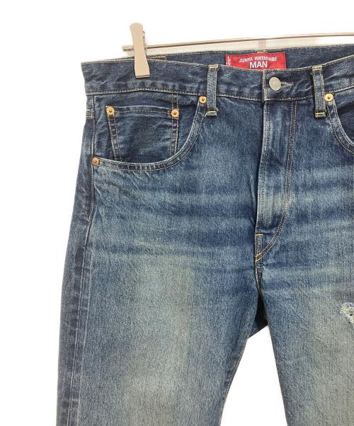 JUNYA WATANABE MAN（ジュンヤワタナベマン）JUNYA WATANABE MAN (ジュンヤワタナベマン) LEVI'S (リーバイス) Wネーム綿デニム製品加工デニムパンツ インディゴ サイズ:Mの古着・服飾アイテム