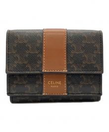 CELINE（セリーヌ）の古着「スモールトリフォールドコンパクトウォレット」｜ブラウン