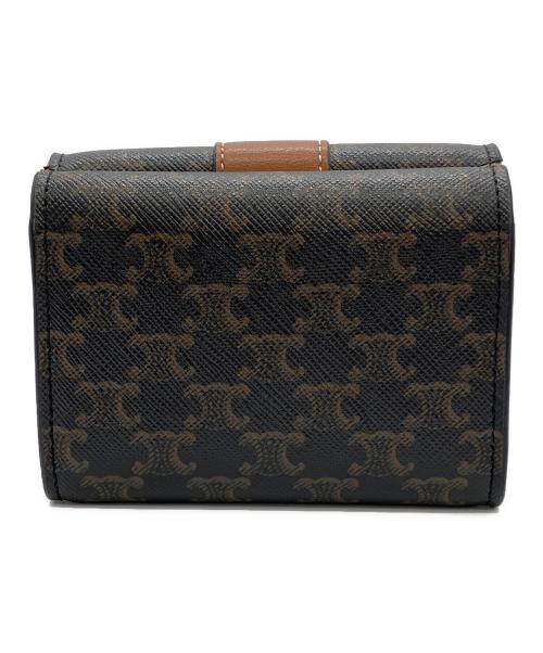 CELINE（セリーヌ）CELINE (セリーヌ) スモールトリフォールドコンパクトウォレット ブラウンの古着・服飾アイテム