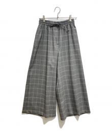 WEEKEND Max Mara（ウィークエンド マックスマーラ）の古着「チェックワイドパンツ」｜グレー