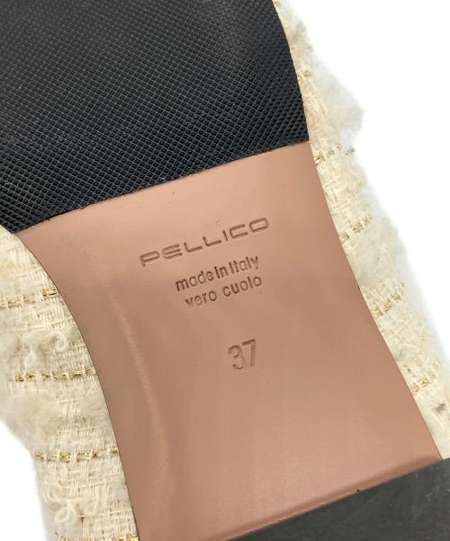 PELLICO（ペリーコ）PELLICO (ペリーコ) ツイードフラットパンプス ベージュ サイズ:37の古着・服飾アイテム