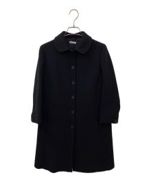 MIU MIU（ミュウミュウ）の古着「丸襟ステンカラーコート」｜ブラック