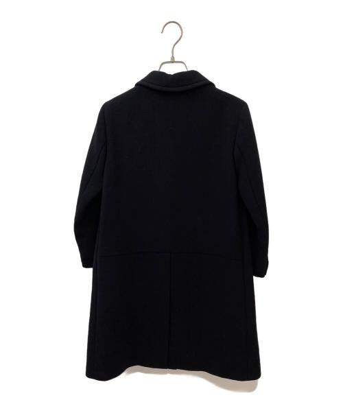 MIU MIU（ミュウミュウ）MIU MIU (ミュウミュウ) 丸襟ステンカラーコート ブラック サイズ:36の古着・服飾アイテム