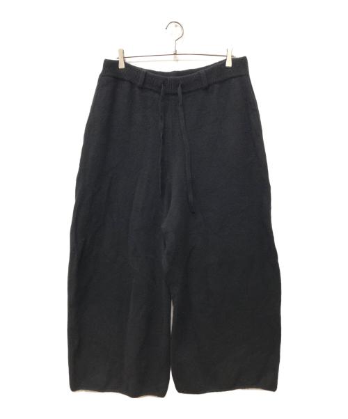 nonnotte（ノノット）nonnotte (ノノット) YAK Knit Pants Extra Wide -Black- ブラック サイズ:FREEの古着・服飾アイテム