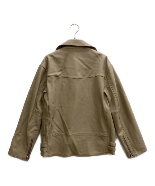 Spick and Span（スピック＆スパン）Spick and Span (スピック＆スパン) レザーライダースジャケット ベージュ サイズ:38の古着・服飾アイテム