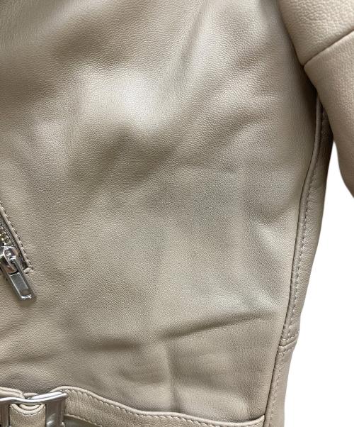 Spick and Span（スピック＆スパン）Spick and Span (スピック＆スパン) レザーライダースジャケット ベージュ サイズ:38の古着・服飾アイテム