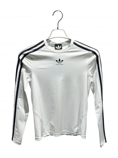 adidas（アディダス）adidas (アディダス) BALENCIAGA (バレンシアガ) fitted crewneck top/723720 ホワイト サイズ:Mの古着・服飾アイテム