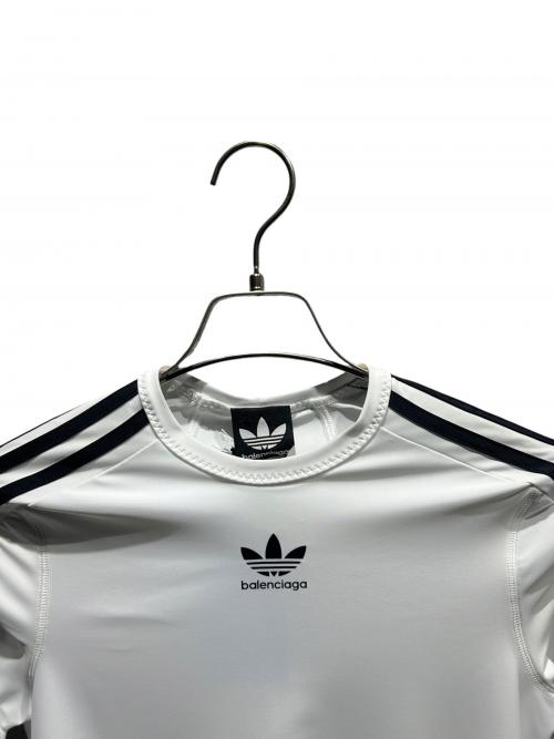adidas（アディダス）adidas (アディダス) BALENCIAGA (バレンシアガ) fitted crewneck top/723720 ホワイト サイズ:Mの古着・服飾アイテム