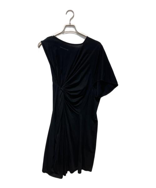 MM6 Maison Margiela（エムエムシックスメゾンマルジェラ）MM6 Maison Margiela (エムエムシックスメゾンマルジェラ) アシンメトリーワンピース ブラック サイズ:Sの古着・服飾アイテム