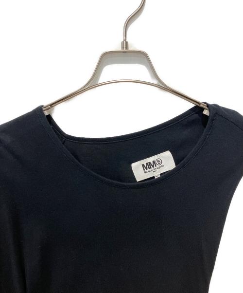 MM6 Maison Margiela（エムエムシックスメゾンマルジェラ）MM6 Maison Margiela (エムエムシックスメゾンマルジェラ) アシンメトリーワンピース ブラック サイズ:Sの古着・服飾アイテム