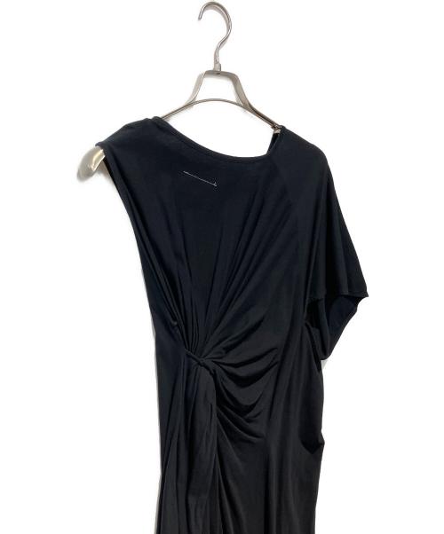 MM6 Maison Margiela（エムエムシックスメゾンマルジェラ）MM6 Maison Margiela (エムエムシックスメゾンマルジェラ) アシンメトリーワンピース ブラック サイズ:Sの古着・服飾アイテム