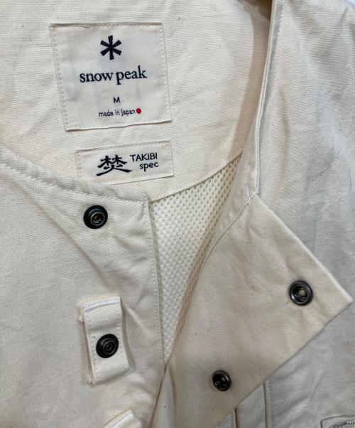Snow peak（スノーピーク）Snow peak (スノーピーク) アウトドアウェア(タキビキャンバスベスト) アイボリー サイズ:SIZE Mの古着・服飾アイテム