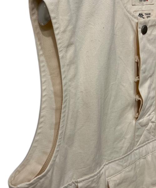 Snow peak（スノーピーク）Snow peak (スノーピーク) アウトドアウェア(タキビキャンバスベスト) アイボリー サイズ:SIZE Mの古着・服飾アイテム