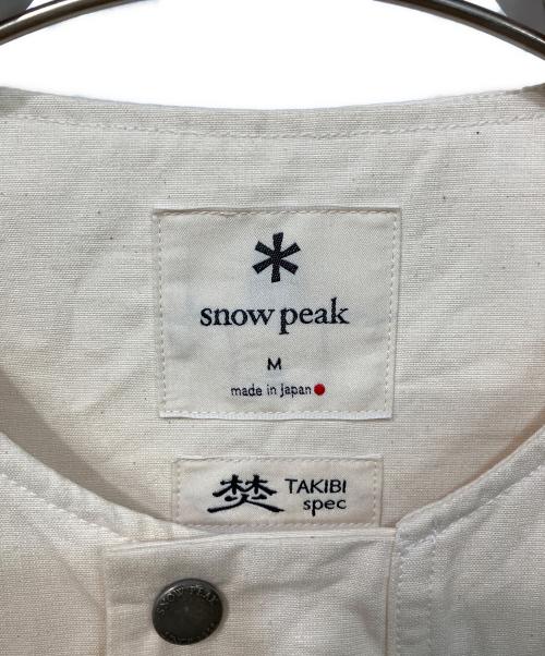 Snow peak（スノーピーク）Snow peak (スノーピーク) アウトドアウェア(タキビキャンバスベスト) アイボリー サイズ:SIZE Mの古着・服飾アイテム