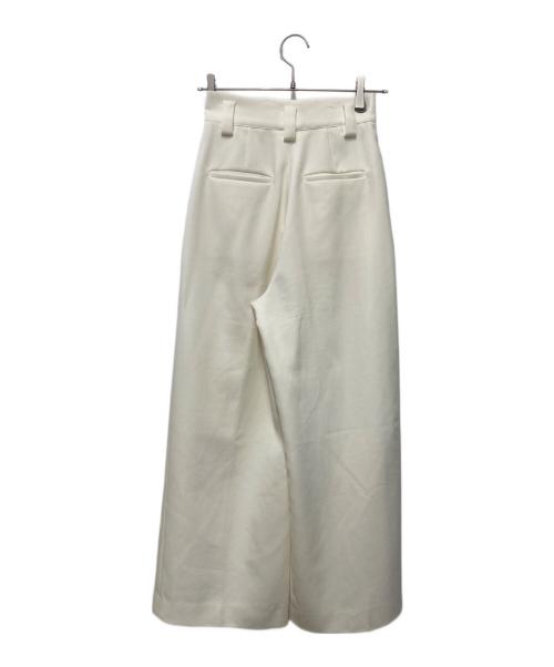 cygne（シーニュ）cygne (シーニュ) ハイウエストタックワイドパンツ Lara ホワイト サイズ:SIZE 0の古着・服飾アイテム