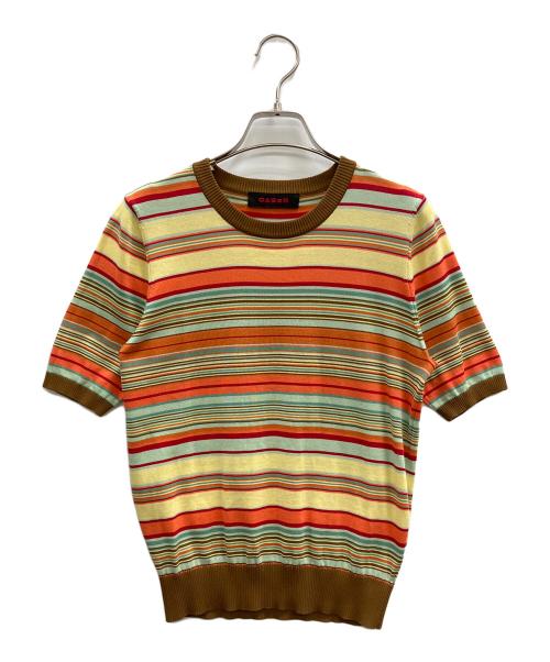 CABAN（キャバン）CABaN (キャバン) コットン マルチボーダー クルーネックプルオーバー マルチカラー サイズ:Freeの古着・服飾アイテム