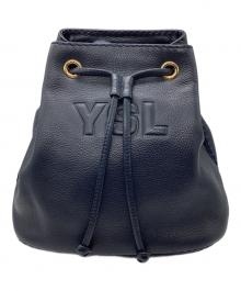Yves Saint Laurent（イヴサンローラン）の古着「ロゴ巾着ショルダーバッグ」｜ネイビー
