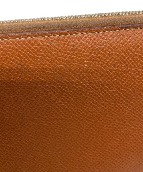 HERMES（エルメス）HERMES (エルメス) アザップ ロング シルクイン ラウンドファスナーウォレット ブラウンの古着・服飾アイテム