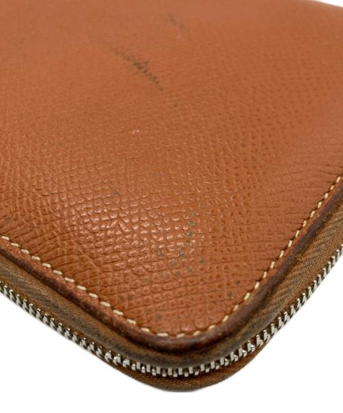 HERMES（エルメス）HERMES (エルメス) アザップ ロング シルクイン ラウンドファスナーウォレット ブラウンの古着・服飾アイテム