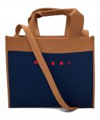 MARNIマルニ）の古着「TOTE SMALL W/STRAP」｜ネイビー